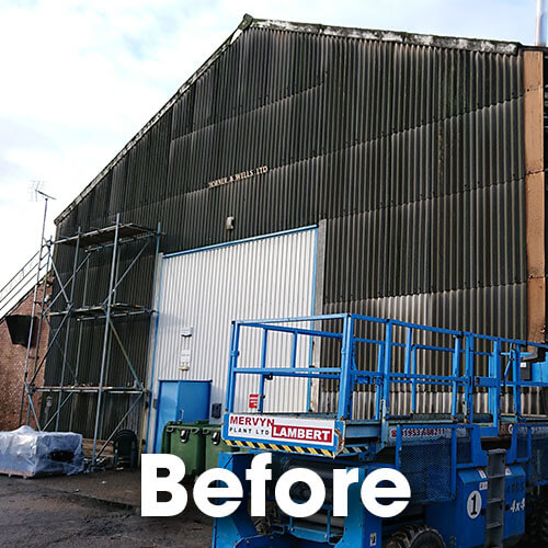 Belmont Roofing Wall Cladding Before