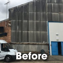 Belmont Roofing Clearview Communications Asbestos Removal Wall Cladding Refurbishment Before